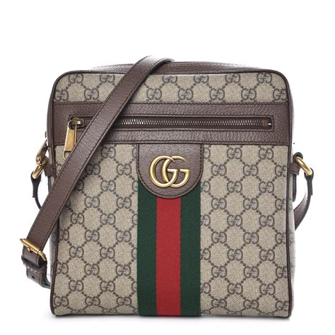 gucci small messenger bag brown|authentic Gucci Messenger bag.